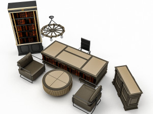 3D classic office 3Dモデル