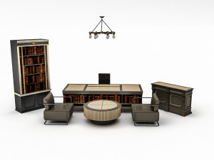 3D classic office 3D Model