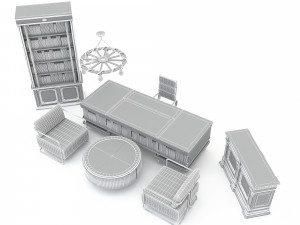 3D classic office 3D Model