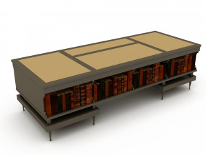 3D classic office desk Model 3D