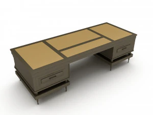 3D classic office desk 3D Model