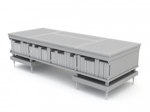 3D classic office desk Model 3D