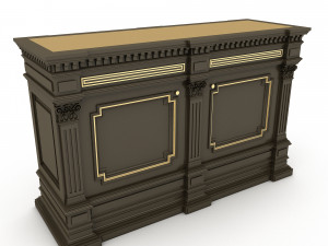 Classic office furniture 05 Model 3D