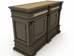 Classic office furniture 05 Model 3D
