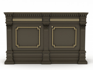 Classic office furniture 05 Model 3D