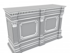 Classic office furniture 05 Model 3D