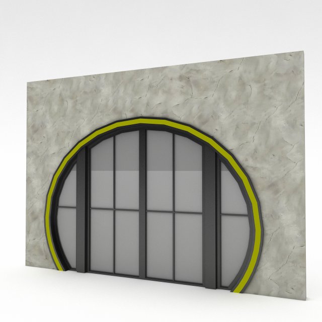 Round cafe door 3D Model .c4d .max .obj .3ds .fbx .stl .blend 