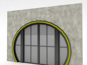 Round cafe door Model 3D