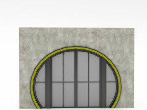 Round cafe door 3D Model