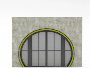 Round cafe door 3D Model