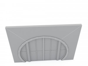Round cafe door 3D Model