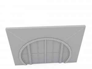Round cafe door 3D Model