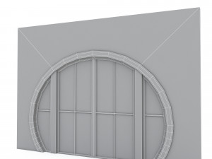 Round cafe door 3D Model