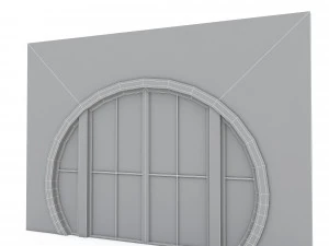 Round cafe door 3D Model