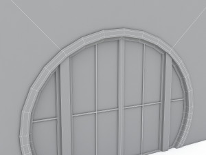 Round cafe door 3D Model