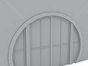 Round cafe door 3D Model