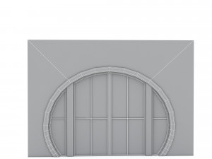 Round cafe door 3D Model