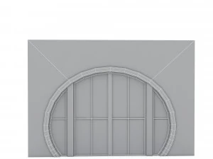 Round cafe door 3D Model