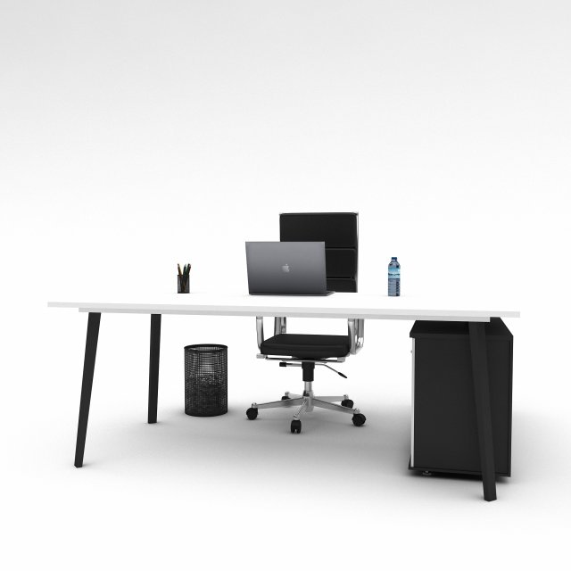 office work and meeting table 01 3D Model .c4d .max .obj .3ds .fbx .stl .blend 