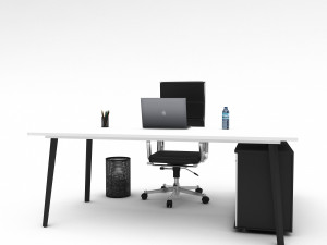 office work and meeting table 01 3Dモデル