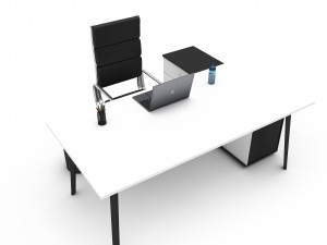 office work and meeting table 01 3D Model