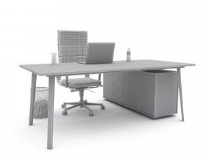office work and meeting table 01 3D Model