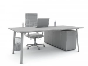 office work and meeting table 01 3D Model