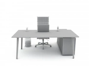 office work and meeting table 01 3D Model