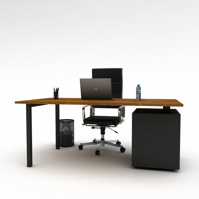 Office work and meeting table 02 3D Model 3D .c4d .max .obj .3ds .fbx .stl .blend 