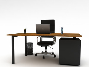 Office work and meeting table 02 3D 3Dモデル