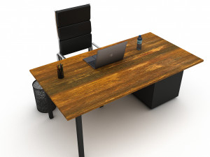 Office work and meeting table 02 3D Model 3D