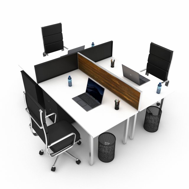 3D office work and meeting table 03 3D Model .c4d .max .obj .3ds .fbx .stl .blend 