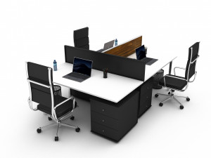 3D office work and meeting table 03 3D Model