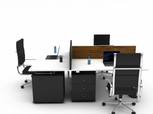 3D office work and meeting table 03 3D Model