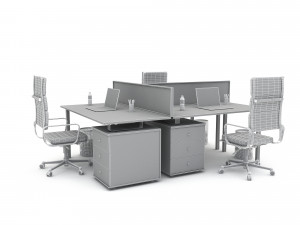 3D office work and meeting table 03 3D Model