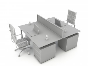 3D office work and meeting table 04 Model 3D