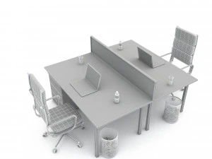3D office work and meeting table 04 3D Model