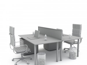 3D office work and meeting table 04 Model 3D