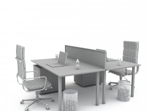 3D office work and meeting table 04 3D Model