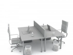3D office work and meeting table 04 3D Model