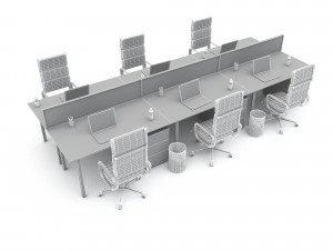 3D office work and meeting table 05 model 3D मॉडल