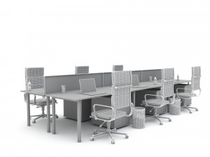 3D office work and meeting table 05 model 3D मॉडल