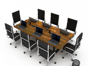 3D office work and meeting table 06 3Dモデル