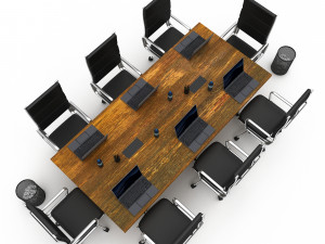 3D office work and meeting table 06 Modelo 3D