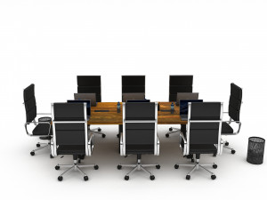 3D office work and meeting table 06 Modelo 3D