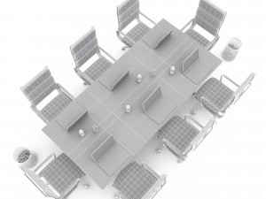 3D office work and meeting table 06 Modelo 3D