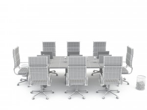3D office work and meeting table 06 Modelo 3D