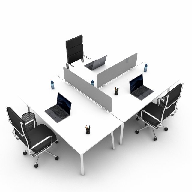 Office work and meeting table 07 3D Modelo 3D .c4d .max .obj .3ds .fbx .stl .blend 