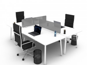 Office work and meeting table 07 3D Modelo 3D