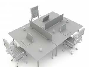 Office work and meeting table 07 3D Modelo 3D